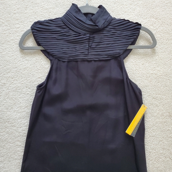 Alice + Olivia Black Silk Collar Dress szXS - Picture 2 of 16